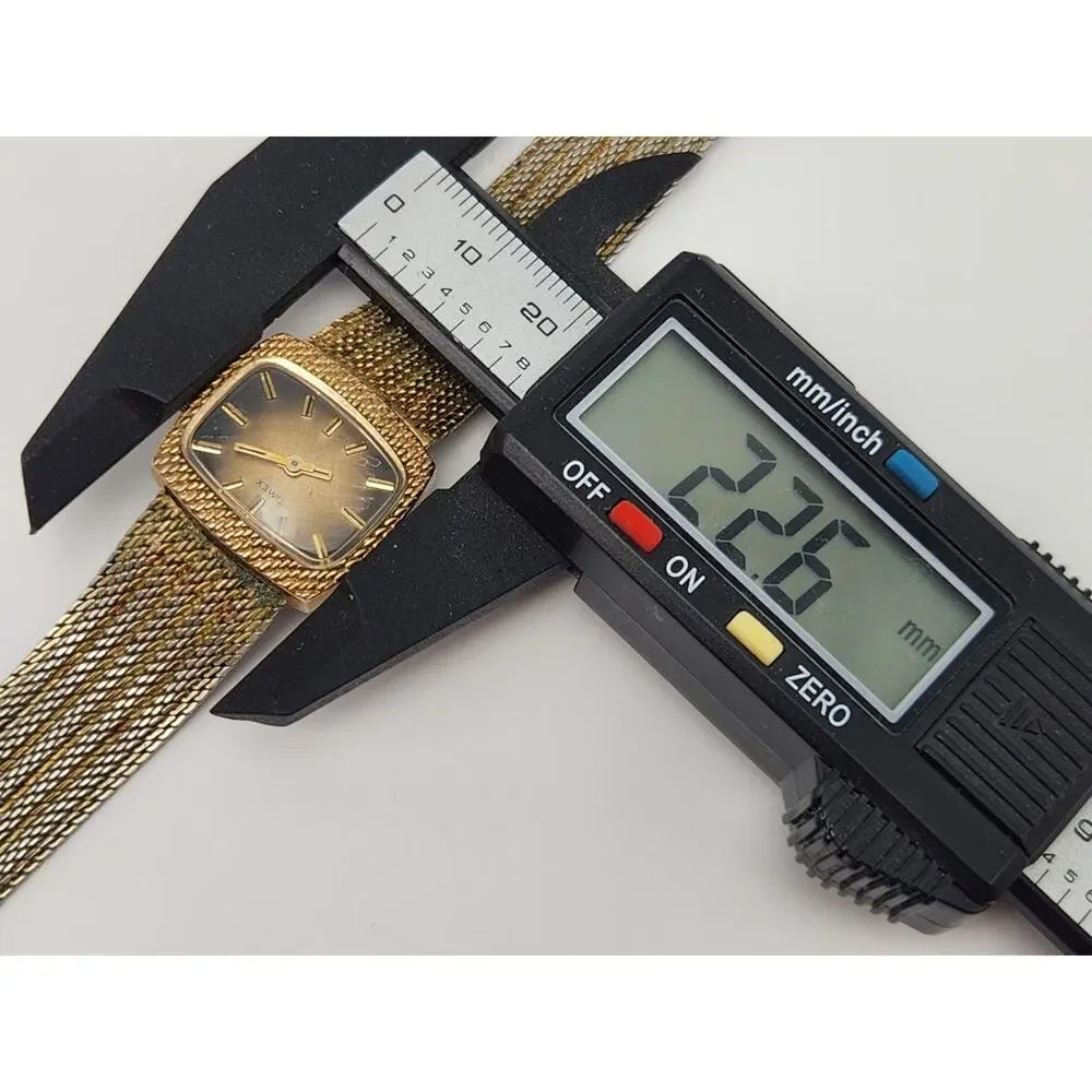 Vintage 1950s Timex Ladies Gold Dial Wind-Up Watch w/Mesh Band - PARTS/ REPAIR